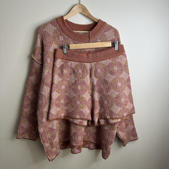 Free People Pink and Orange Sweater Set - Picture 2 of 12